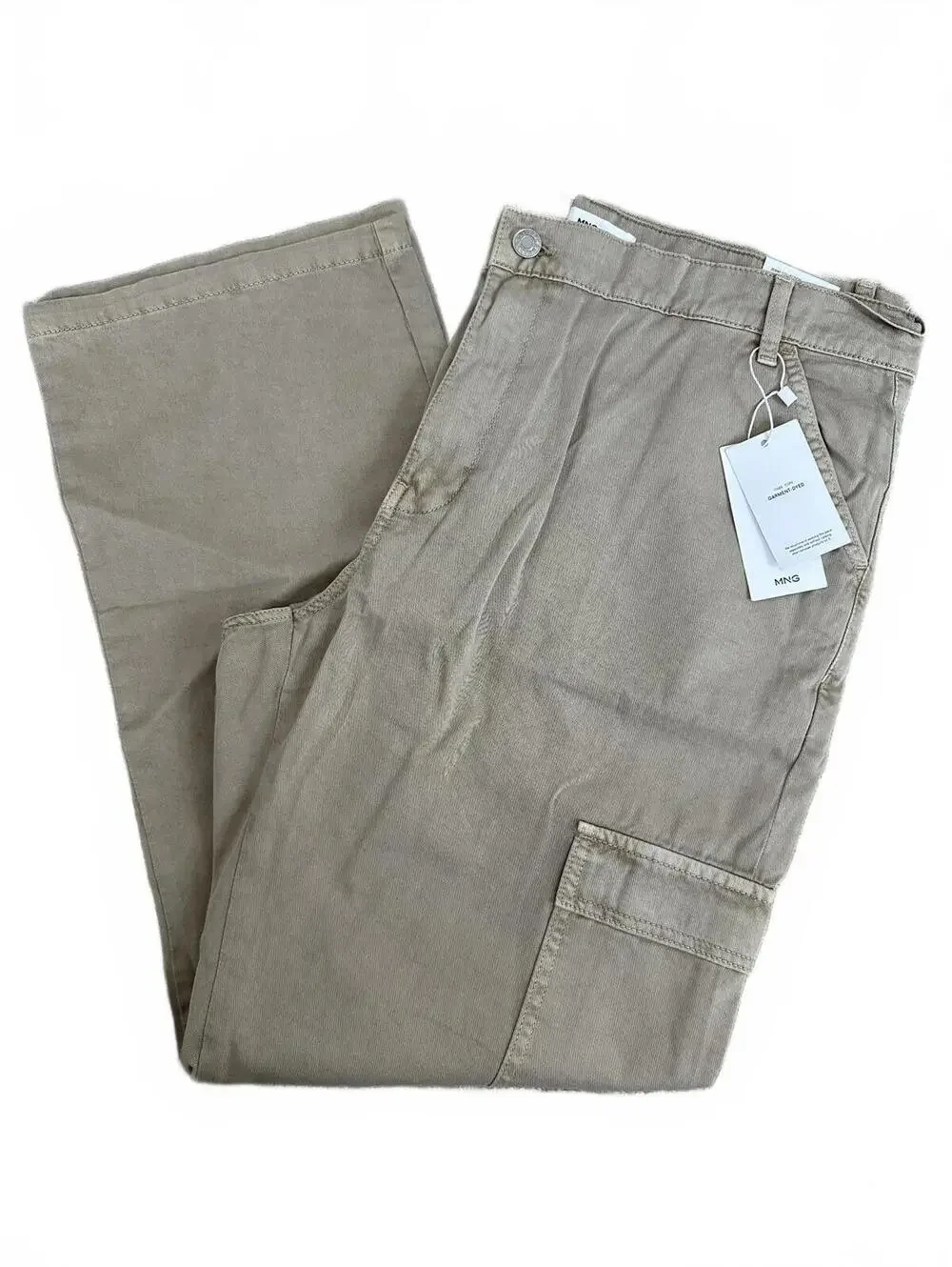 Mango Pocket Cargo Jeans NWT Sand Size 14 (EUR 46)
